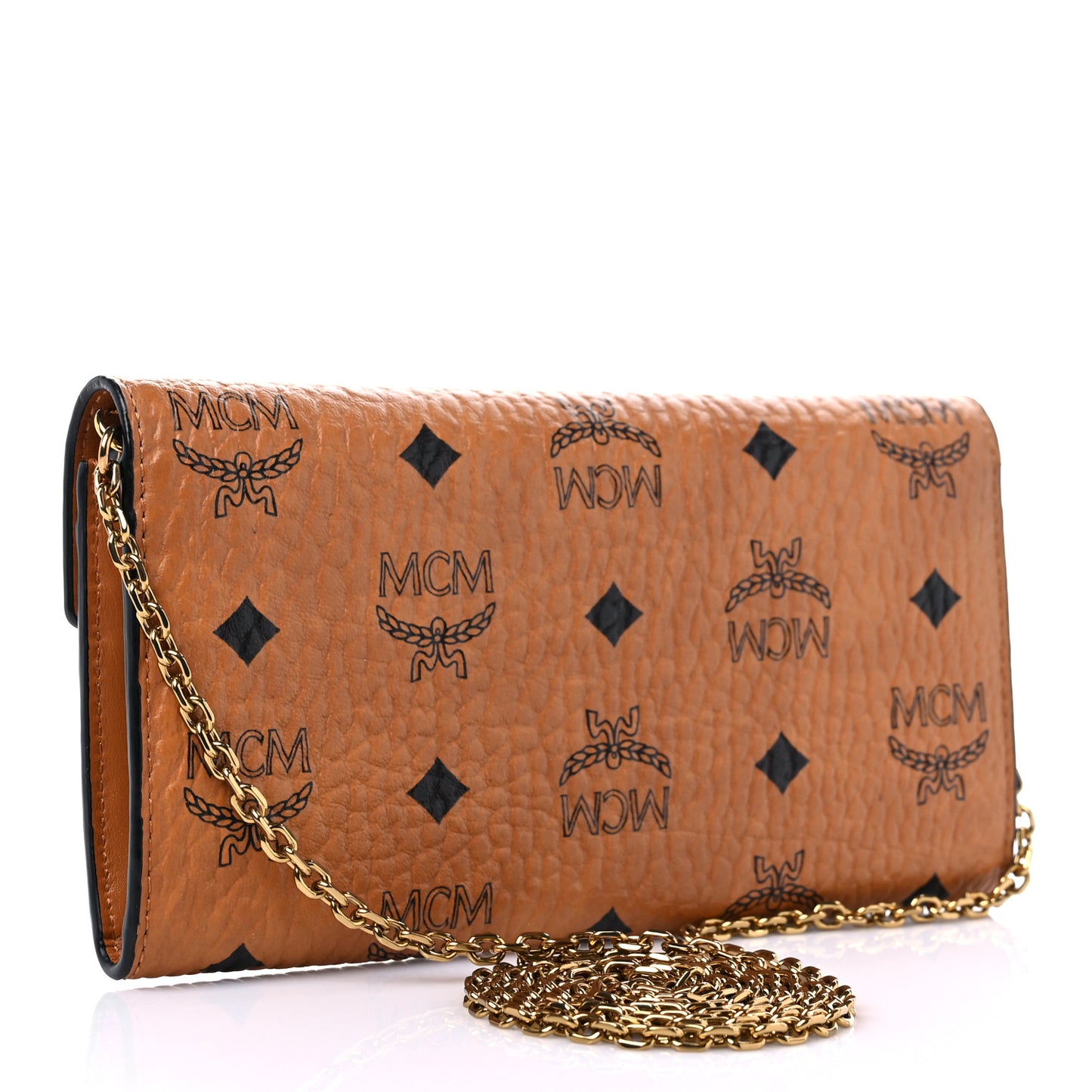 Visetos Large Patricia Wallet On Chain Cognac