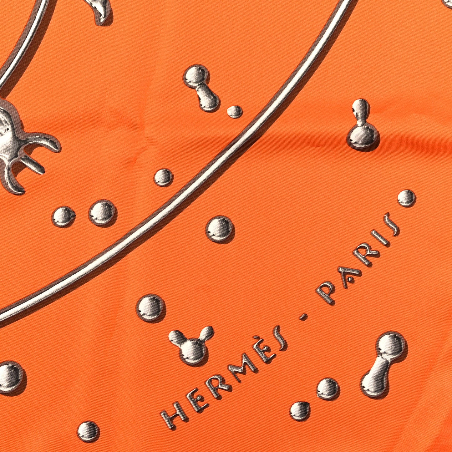 Silk Vif Argent Scarf 90 Orange