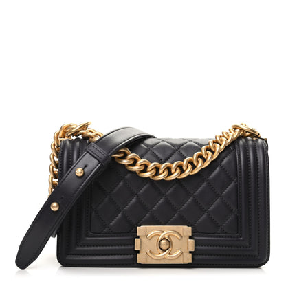 Chanel Calfskin Quilted Small Boy Flap Dark Grey 1 of 9