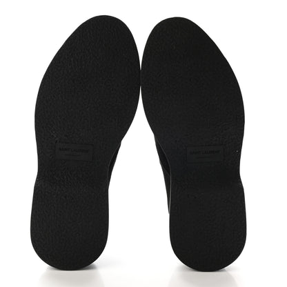 Saint Laurent Suede Cashmere Teddy 10 Lace Up Loafer 39 Black 5 of 8