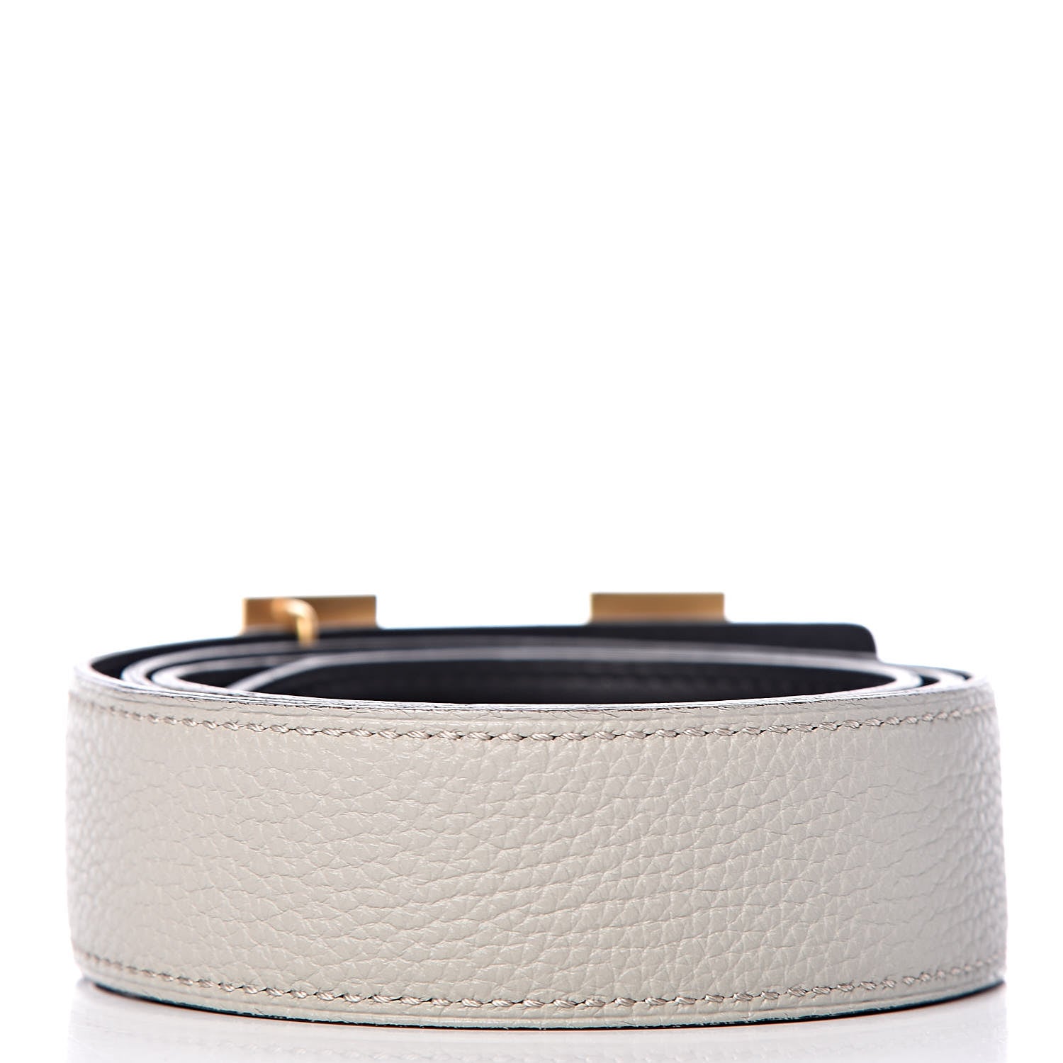 Hermes Swift Togo 32mm H Belt 80 Black Gris Perle 3 of 7