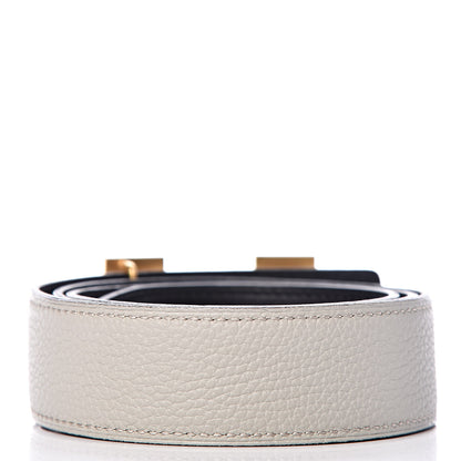 Hermes Swift Togo 32mm H Belt 80 Black Gris Perle 3 of 7