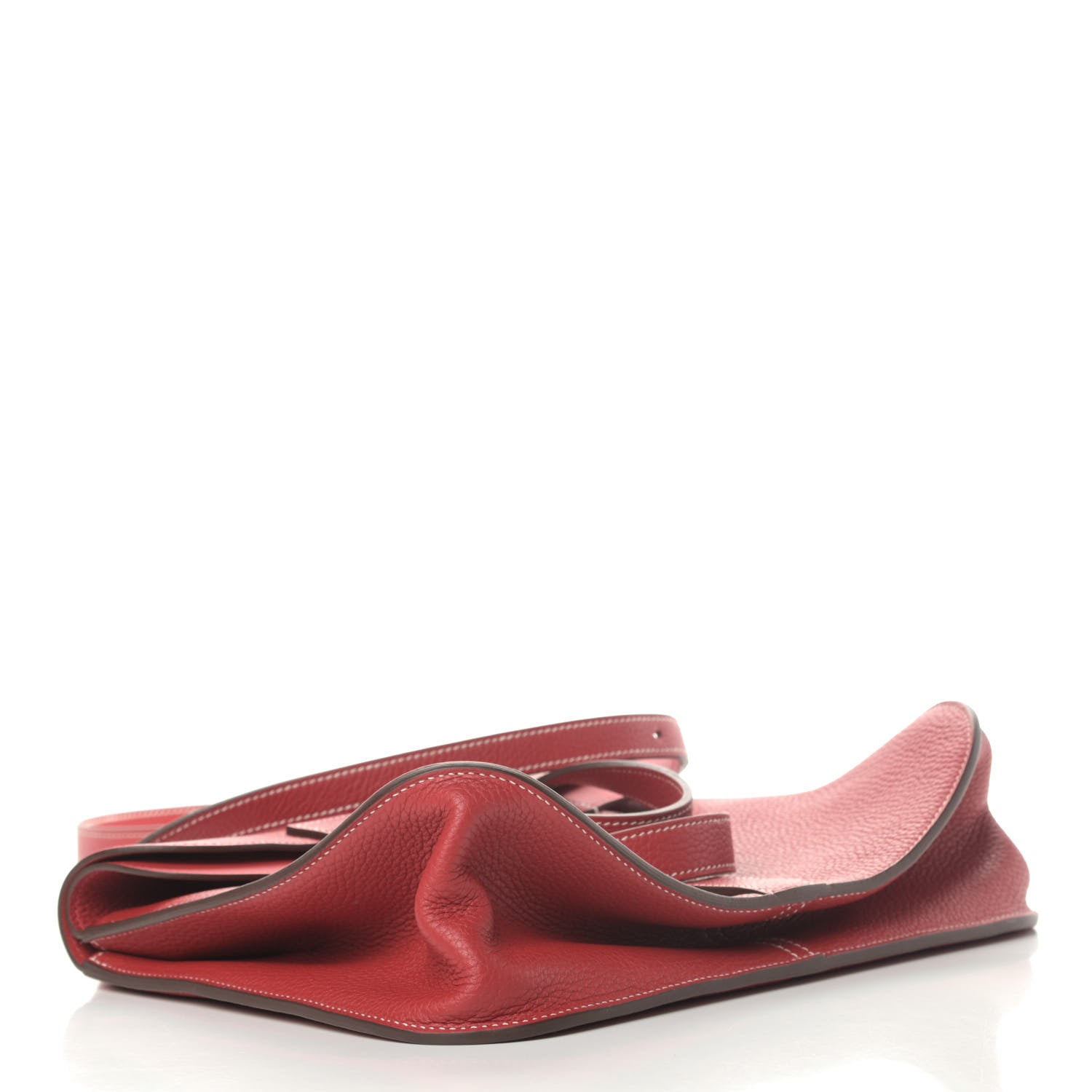 Hermes Taurillon Clemence Halzan 31 GM Rouge Casaque 5 of 6