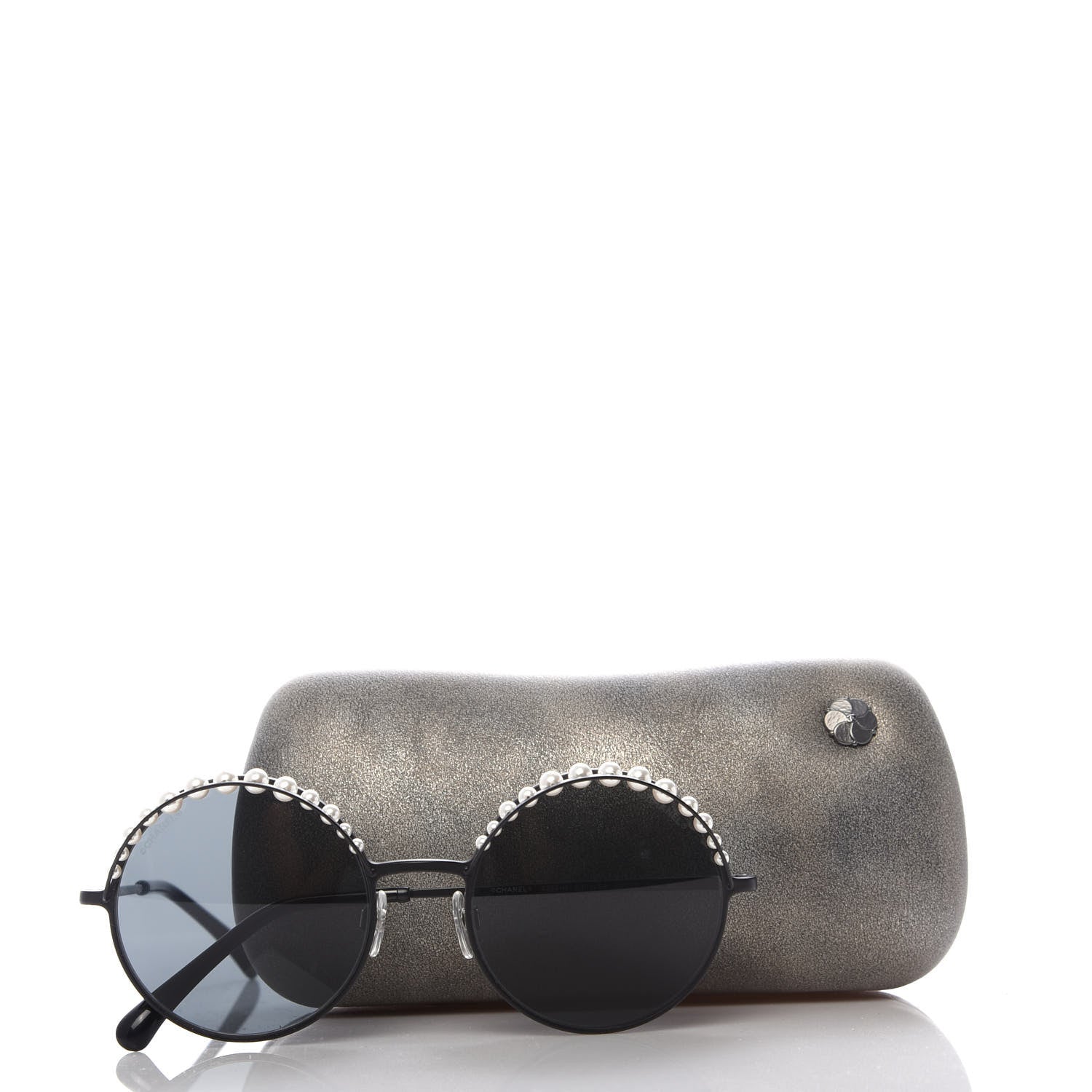 Chanel Pearl Round Sunglasses 4234-H Black 7 of 7