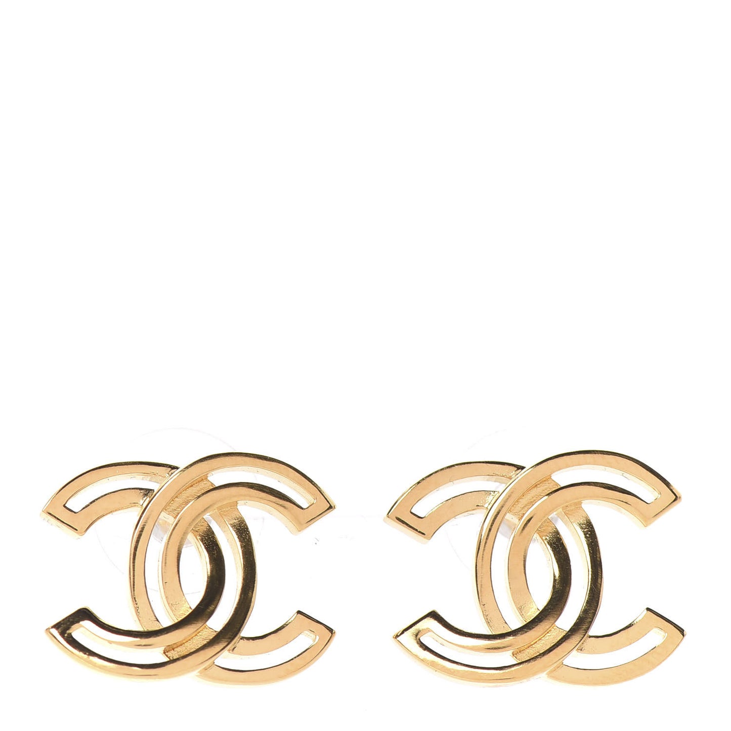 Metal Obazine CC Earrings Gold