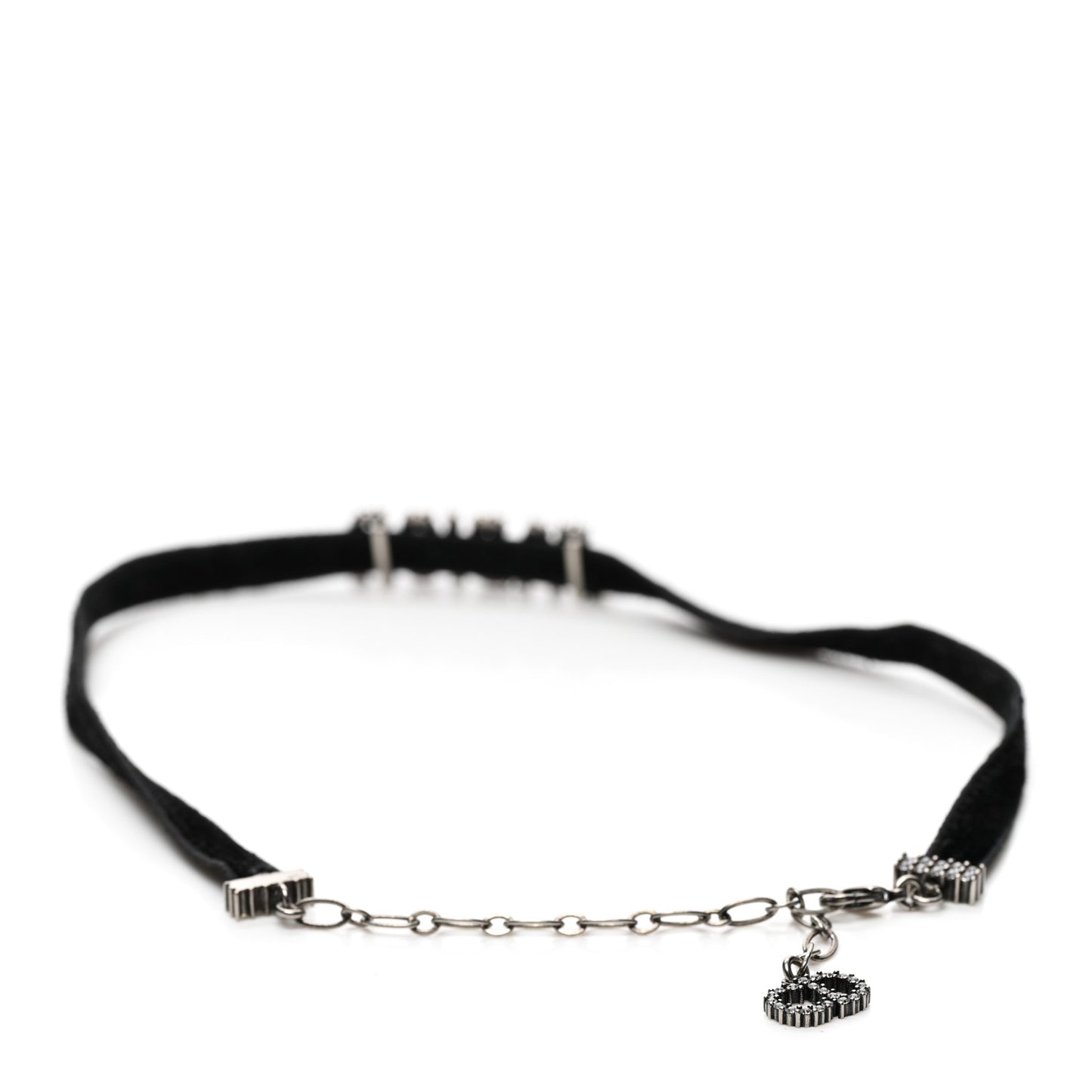 Velvet Crystal J’Adior Choker Necklace Black