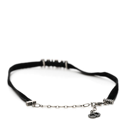 Christian Dior Velvet Crystal J’Adior Choker Necklace Black 3 of 5