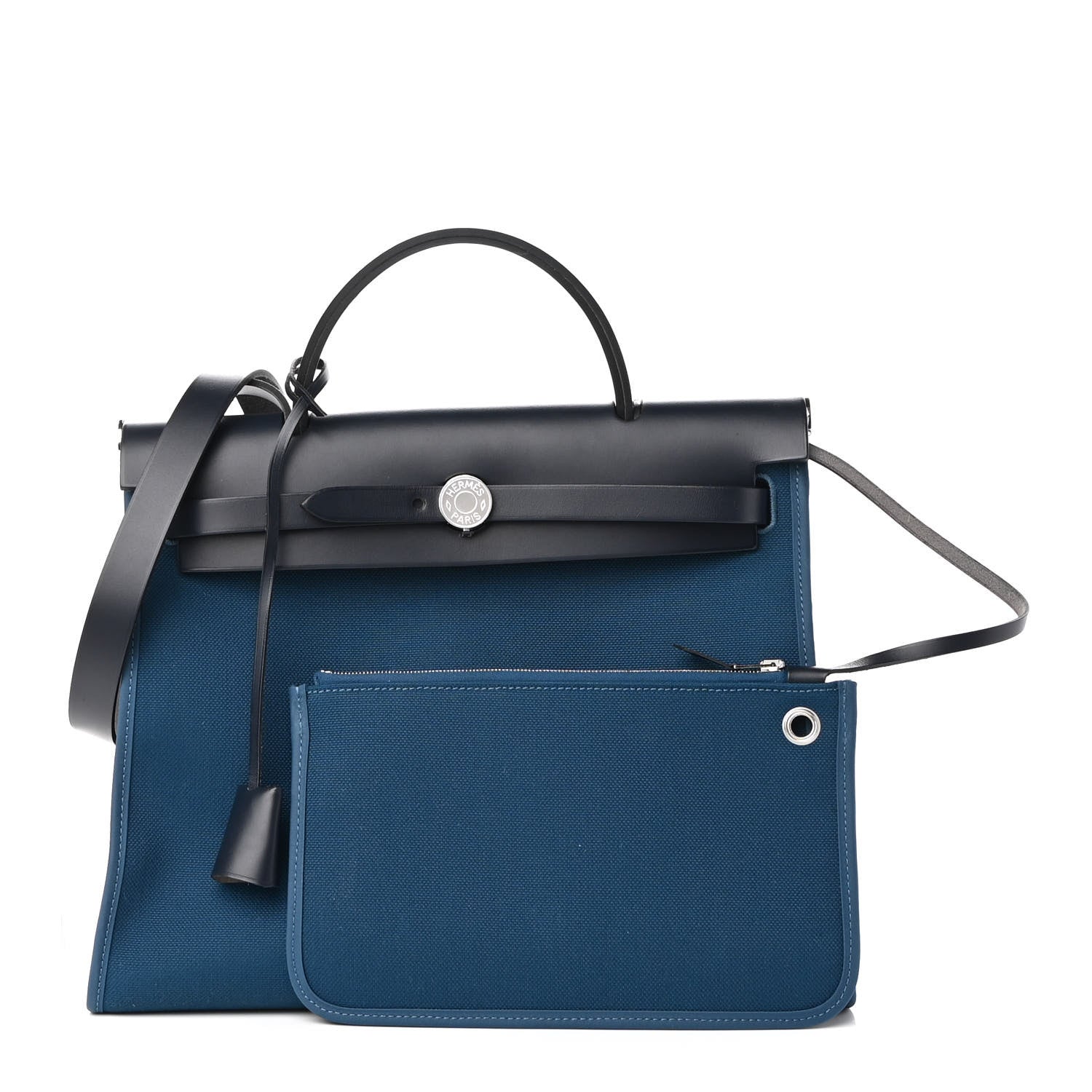 Hermes Military Toile Vache Hunter Herbag Zip PM 31 Deep Bleu Bleu Indigo 1 of 10