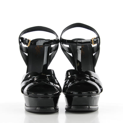 Saint Laurent Patent Tribute 105 Platform Sandals 37.5 Black 3 of 8