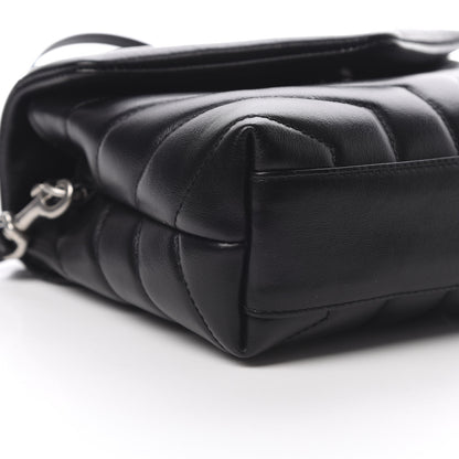 Saint Laurent Calfskin Y Quilted Monogram Toy Loulou Crossbody Bag Black 9 of 11