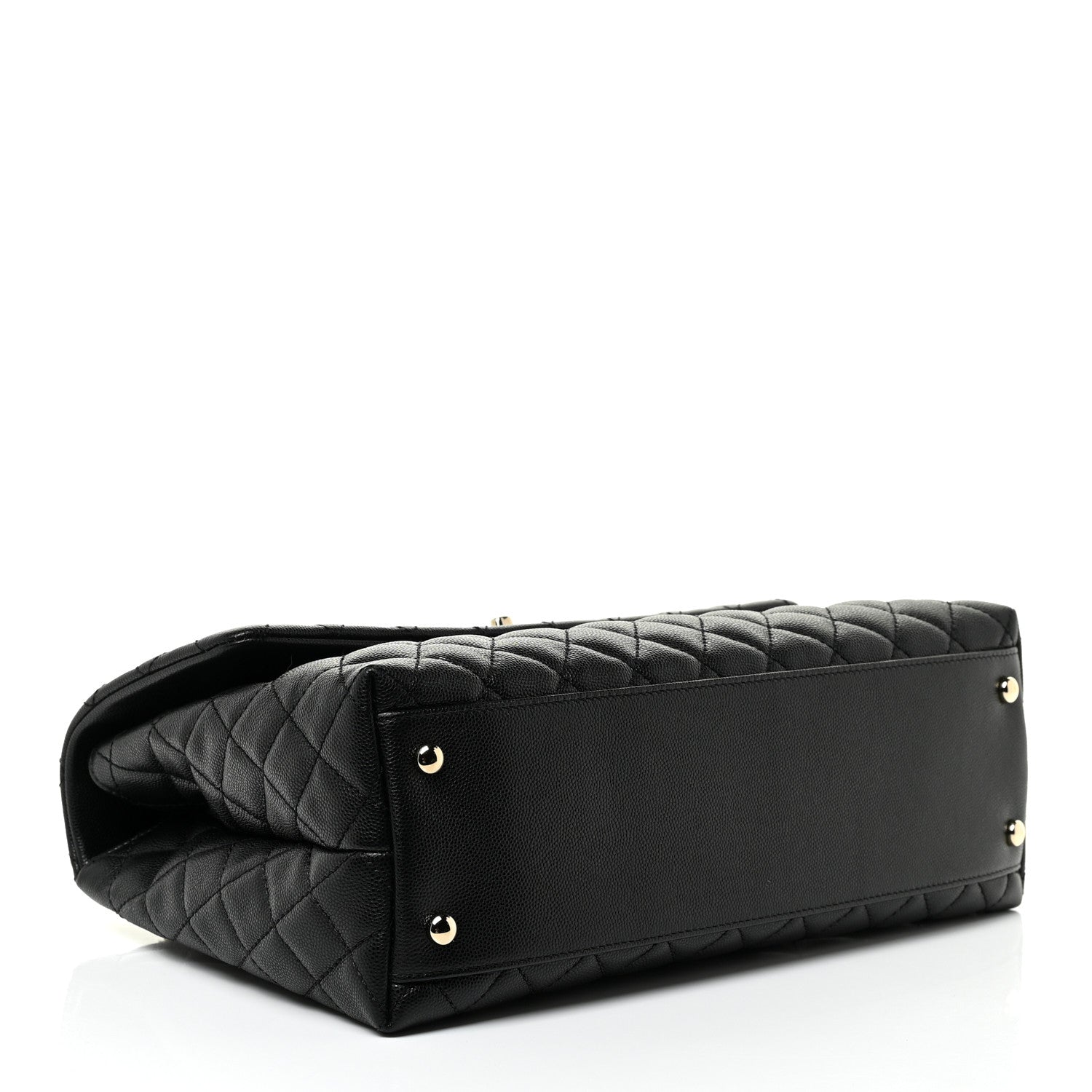 Chanel Caviar Quilted Medium Coco Handle Flap Black 4 of 17