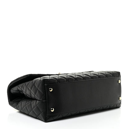 Chanel Caviar Quilted Medium Coco Handle Flap Black 4 of 17