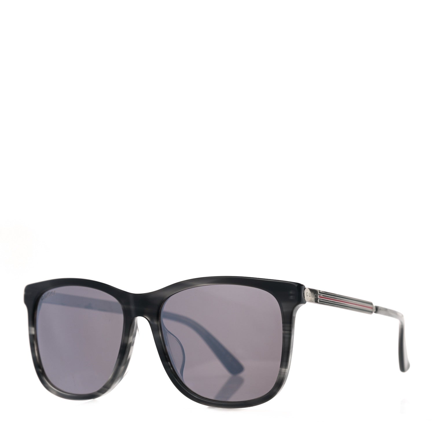 Gucci Acetate Square Frame Web Sunglasses GG0078SK Black 1 of 8