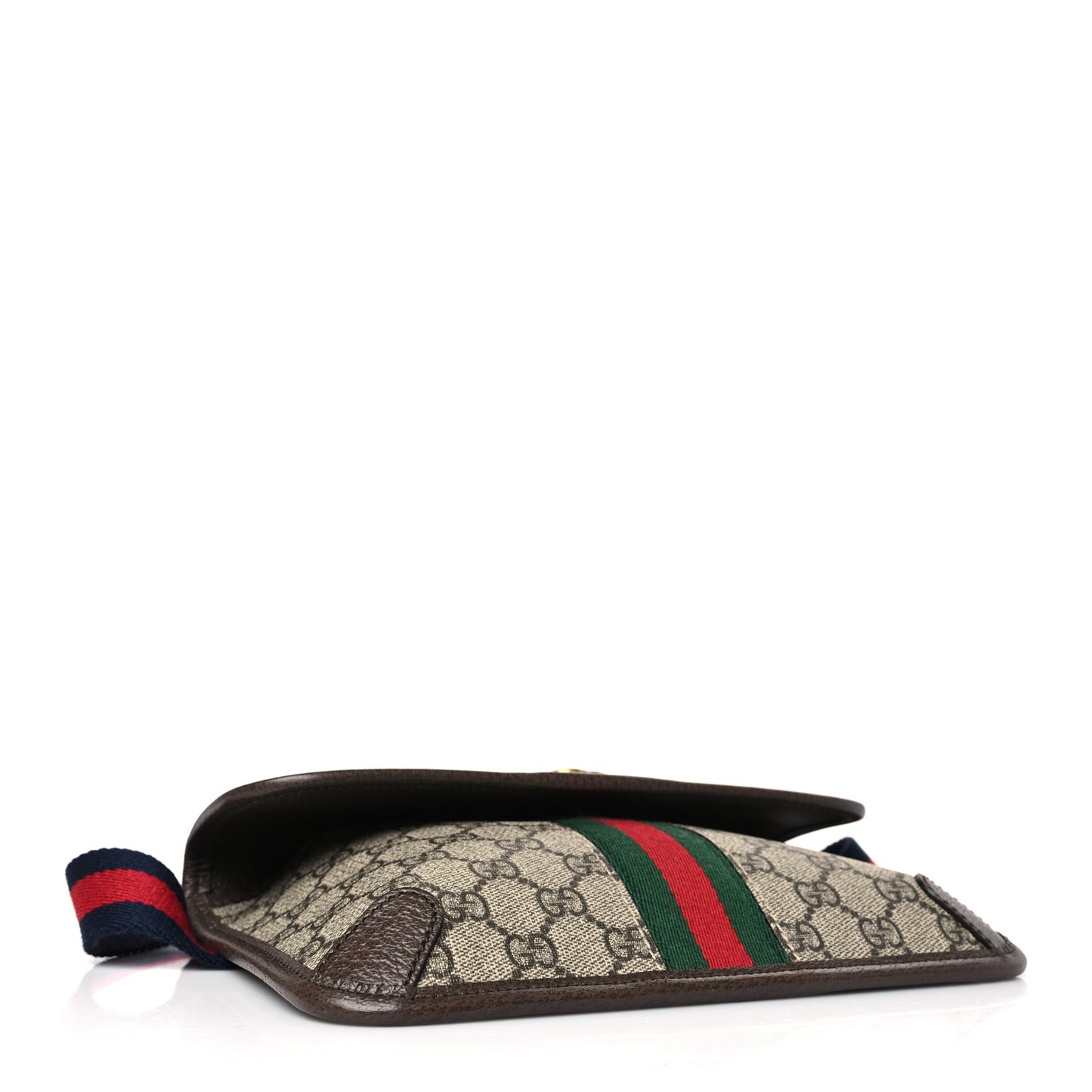 GG Supreme Monogram Web Small Ophidia Belt Bag Brown