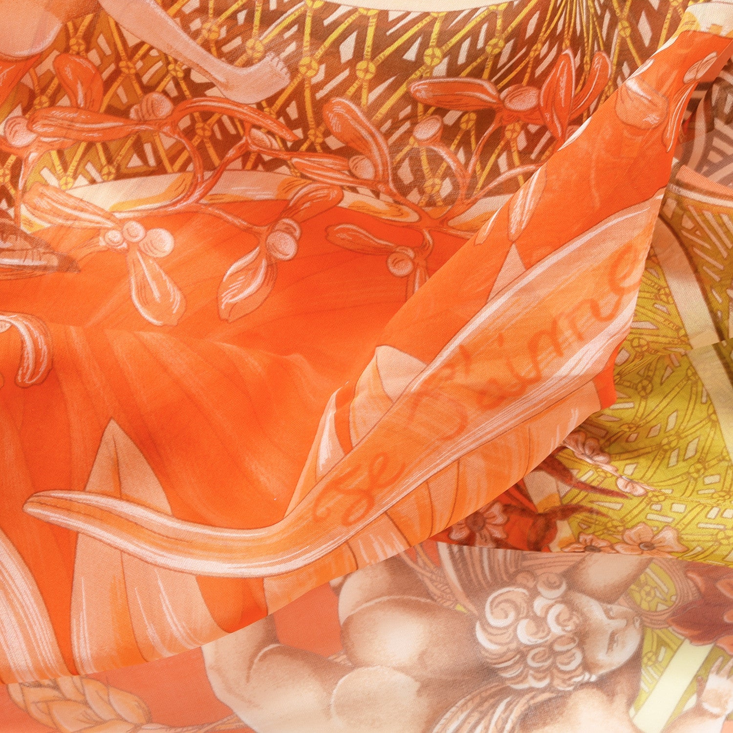 Hermes Silk Mousseline Amours Scarf 90 7 of 8