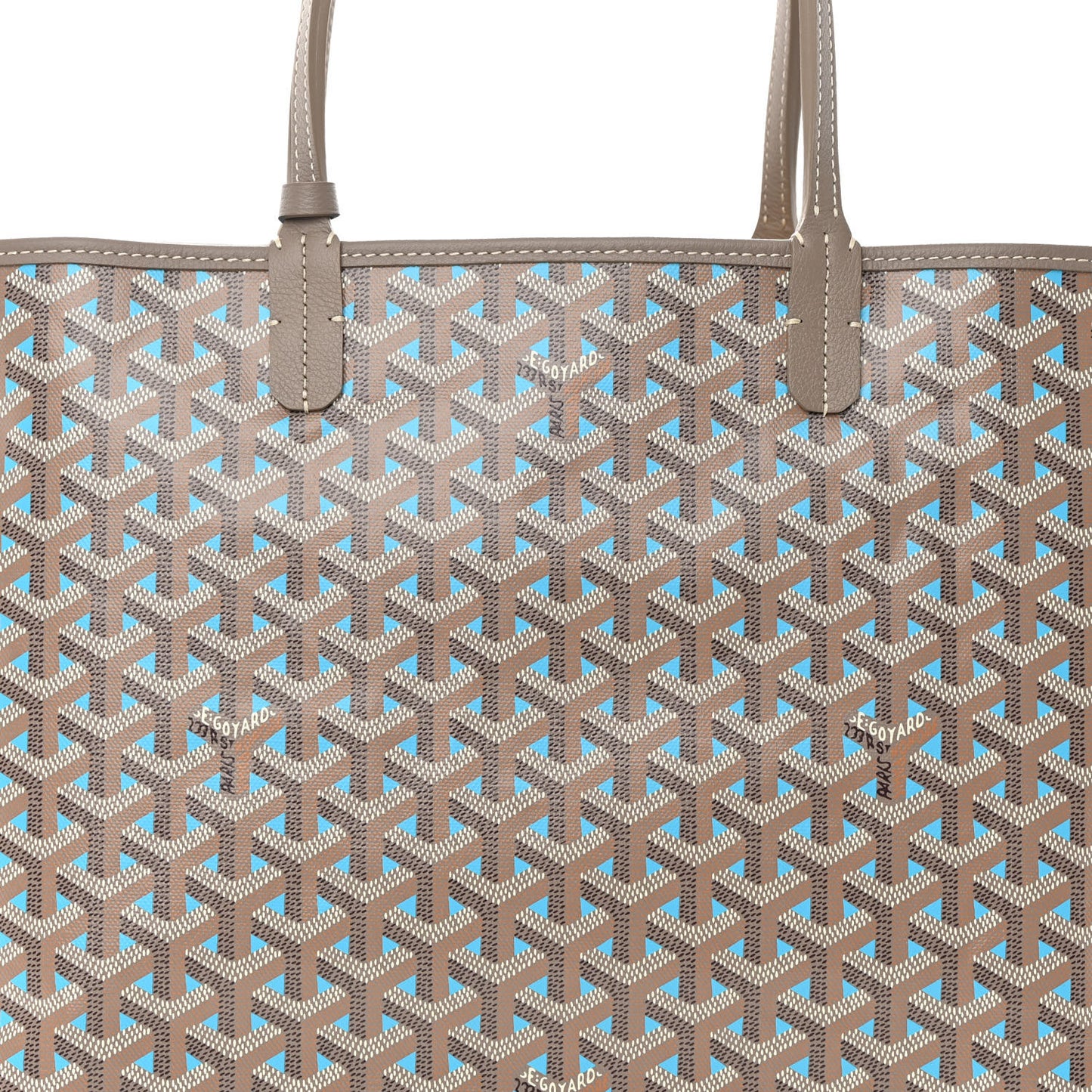 Goyardine Saint Louis Claire Voie PM Grege Turquoise