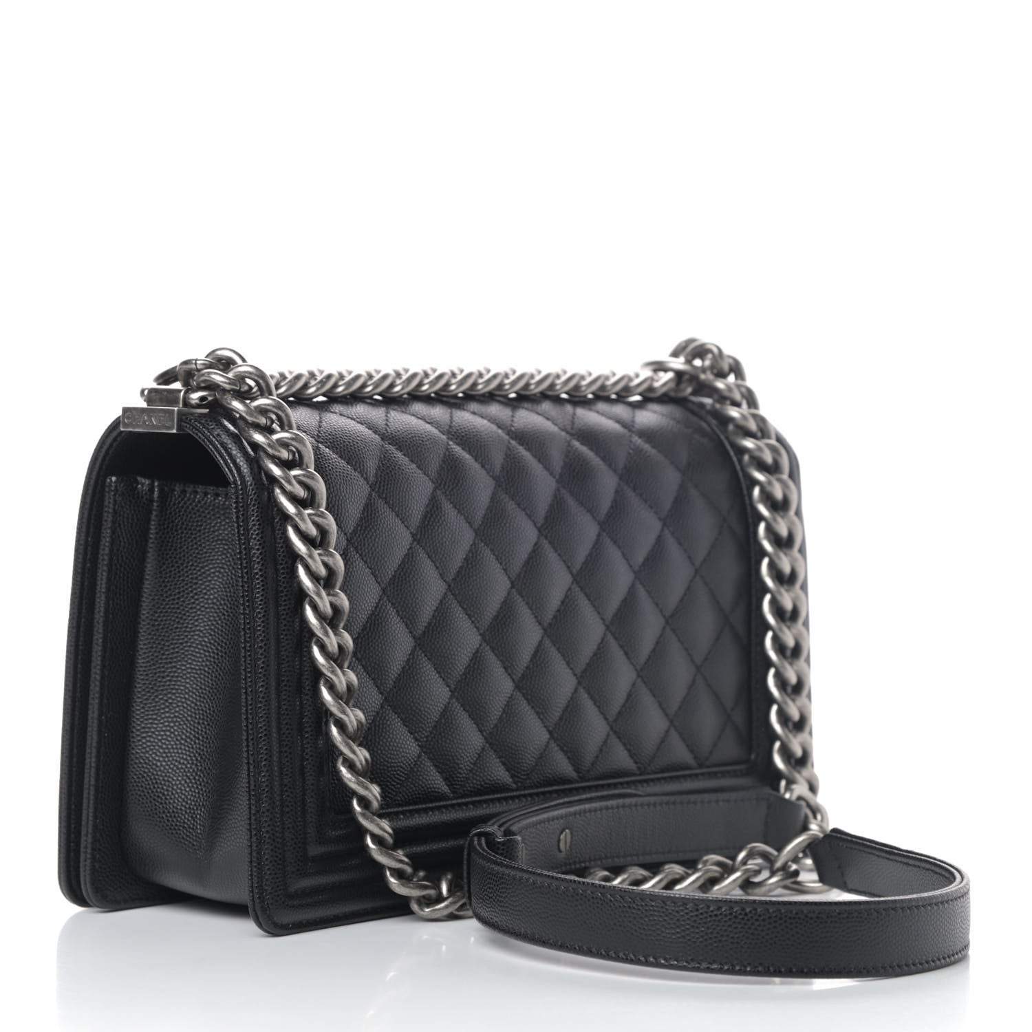 Chanel Caviar Quilted Medium Boy Flap Black 2 of 5