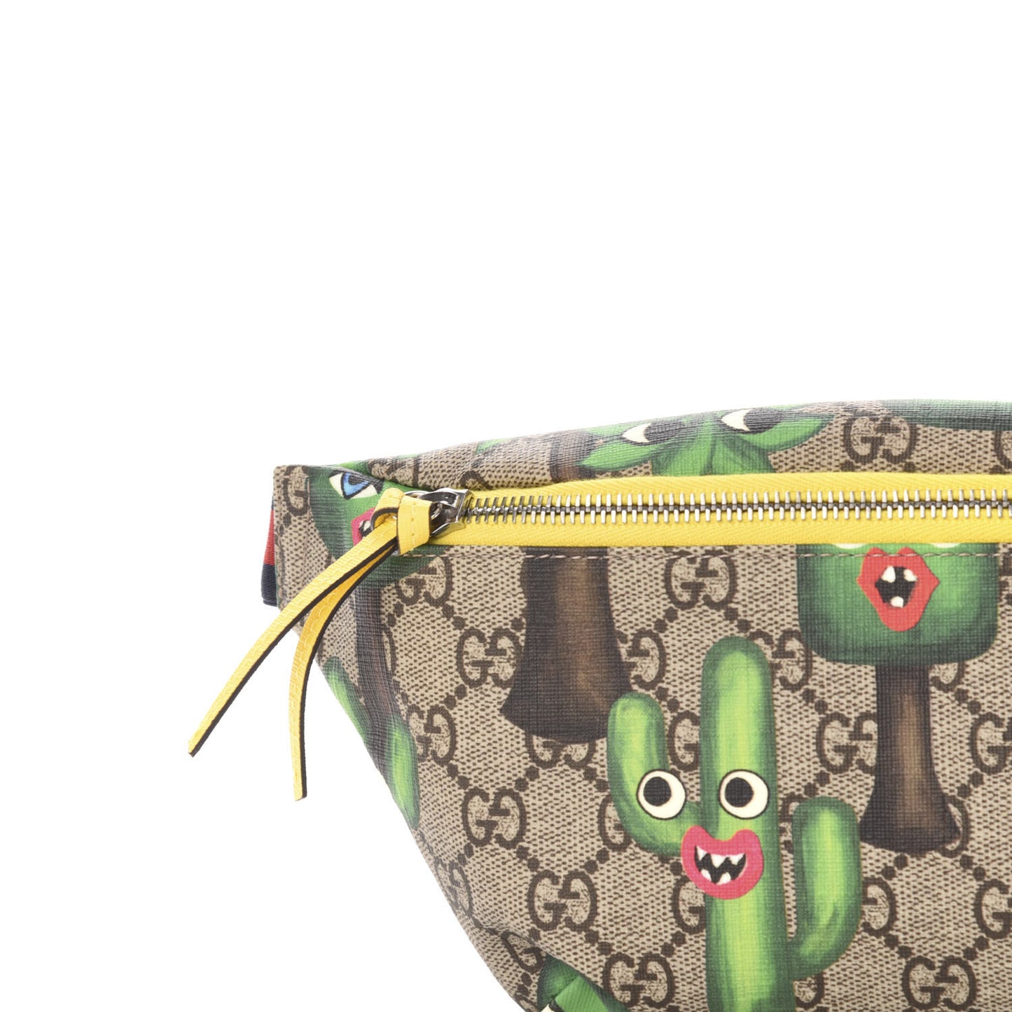 GG Supreme Monogram Smiling Plants Childrens Belt Bag Multicolor