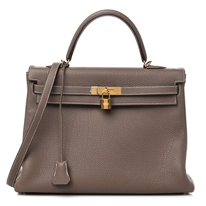Hermes Togo Kelly Retourne 35 Etoupe 1 of 13