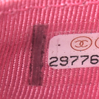 Chanel Caviar Quilted CC Zip Card Holder Pink 6 of 11