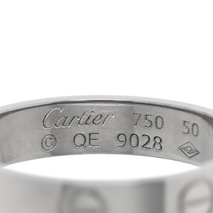 Cartier 18K White Gold 3.5mm LOVE Wedding Band Ring 50 5.25 4 of 4