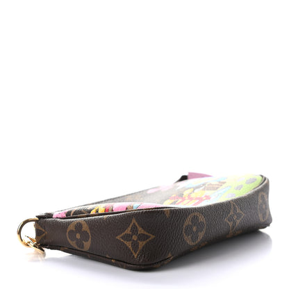 Louis Vuitton Monogram 2021 Christmas Animation Japanese Garden Mini Pochette Accessories Wisteria Pink 4 of 7
