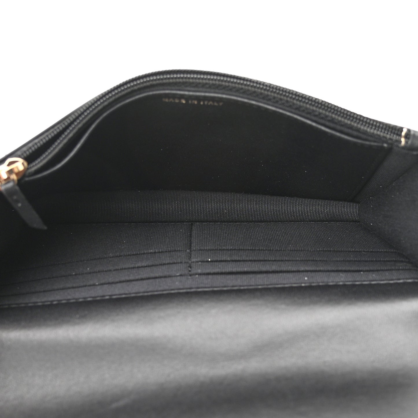 Lambskin Quilted Pearl Wallet On Chain WOC Black