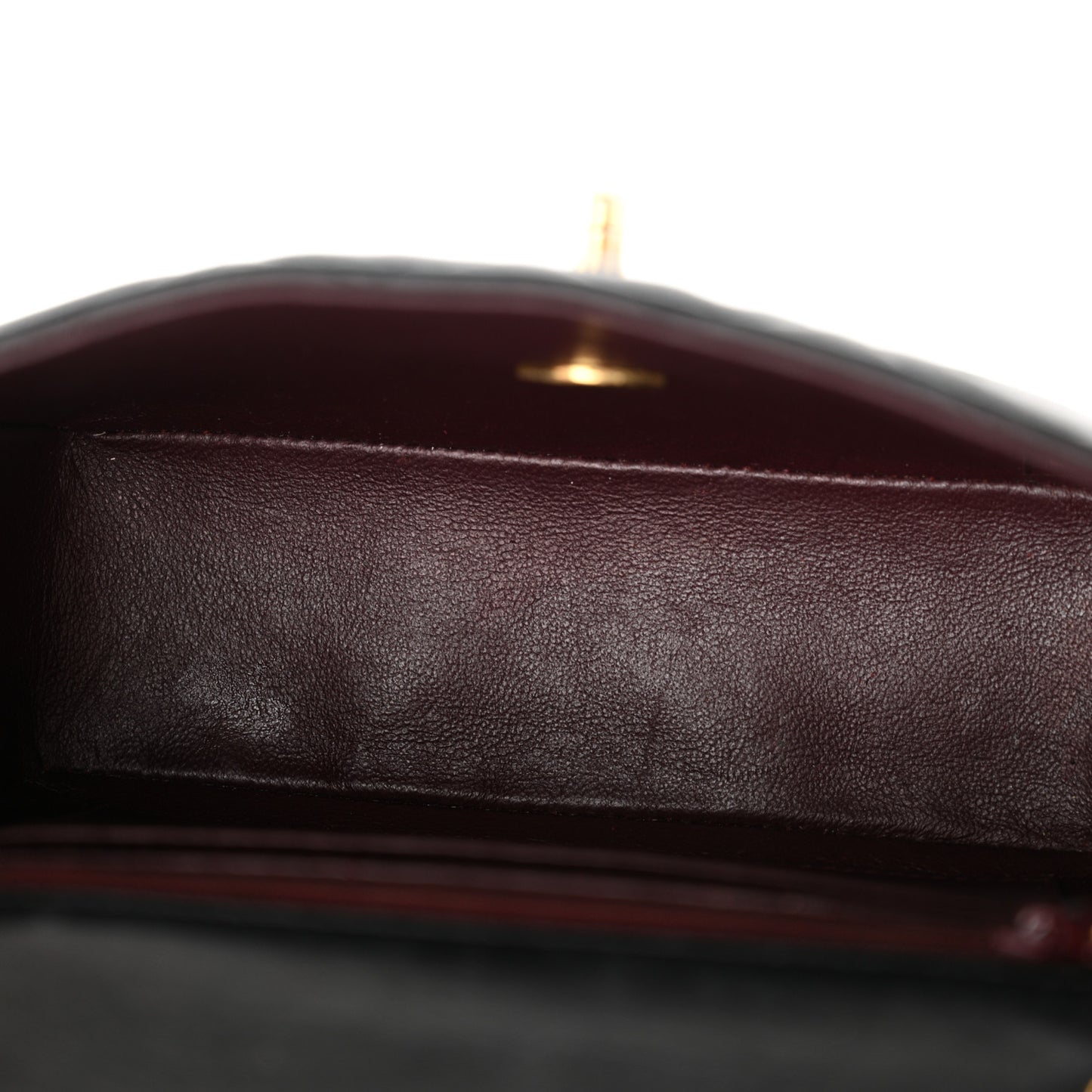 Lambskin Quilted Mini Square Flap Black