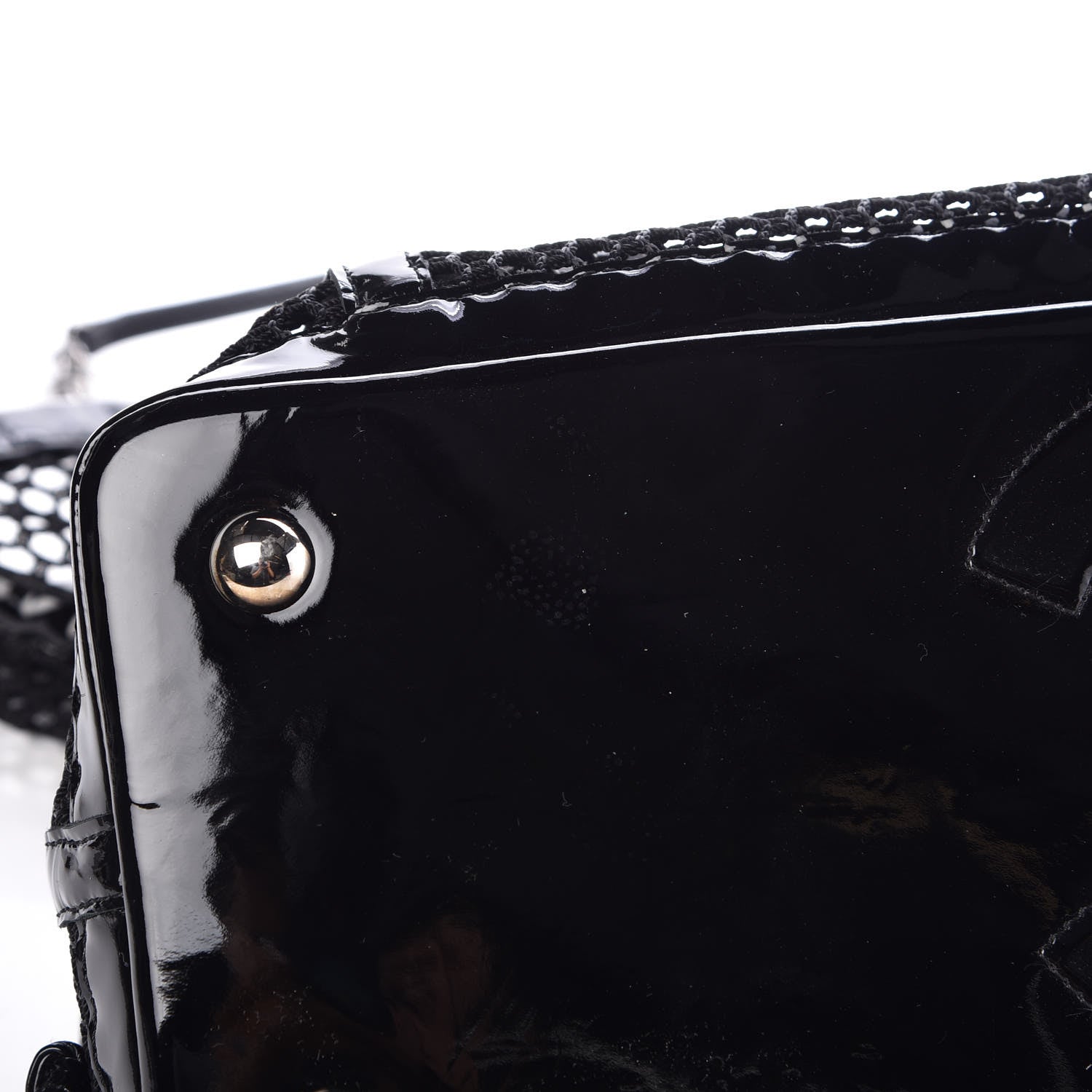 Chanel Patent Net Large La Madrague Tote Black 16 of 16