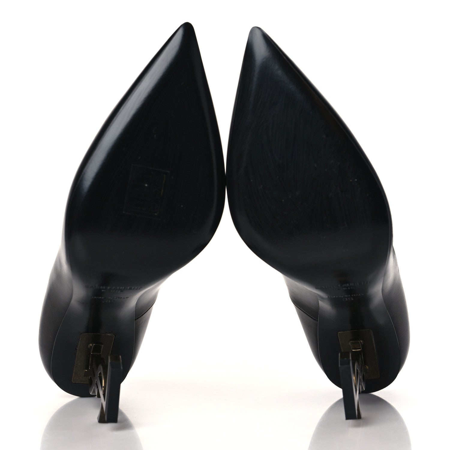 Saint Laurent Calfskin Opyum 100 Pumps 39 Black 6 of 10
