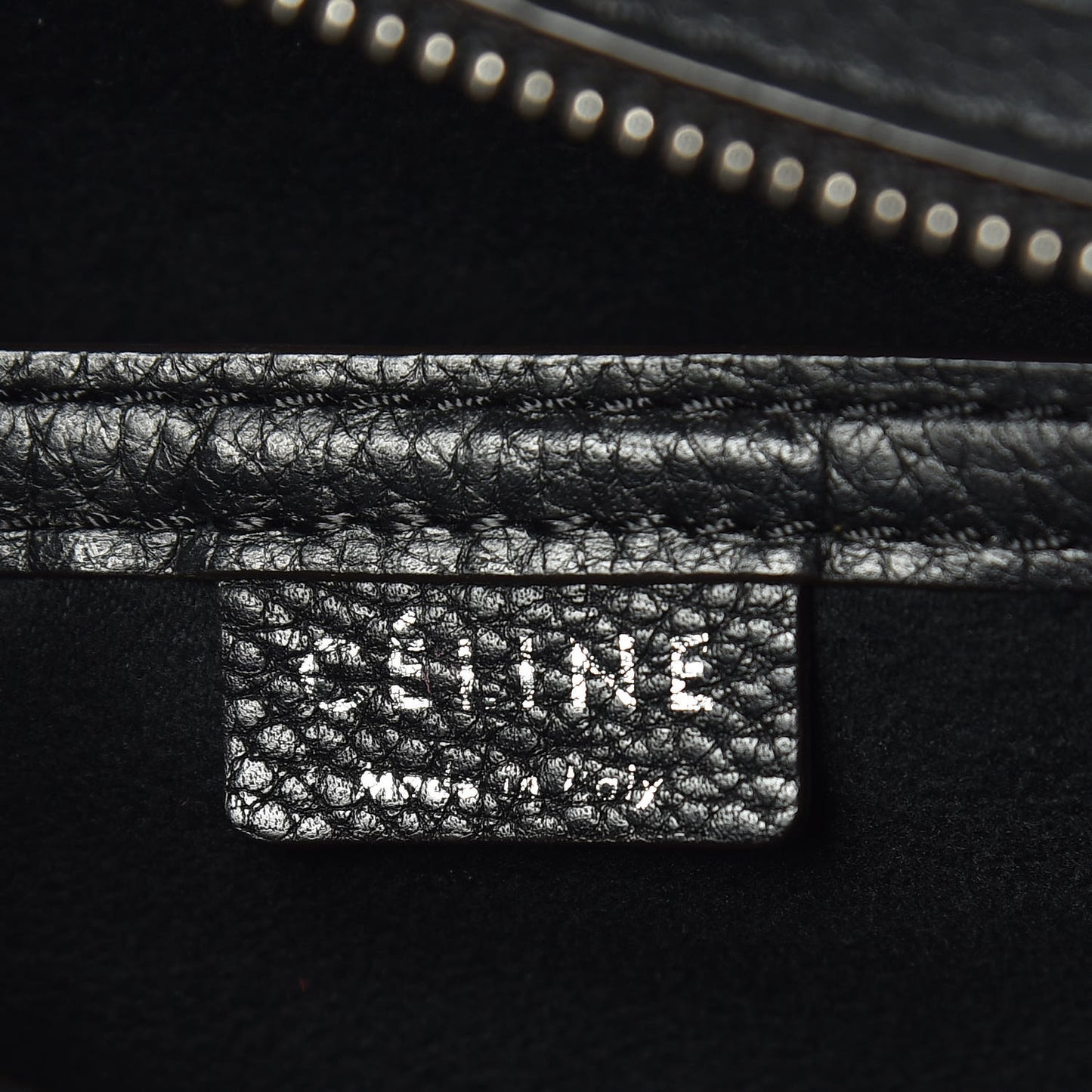 Drummed Calfskin Nano Luggage Black