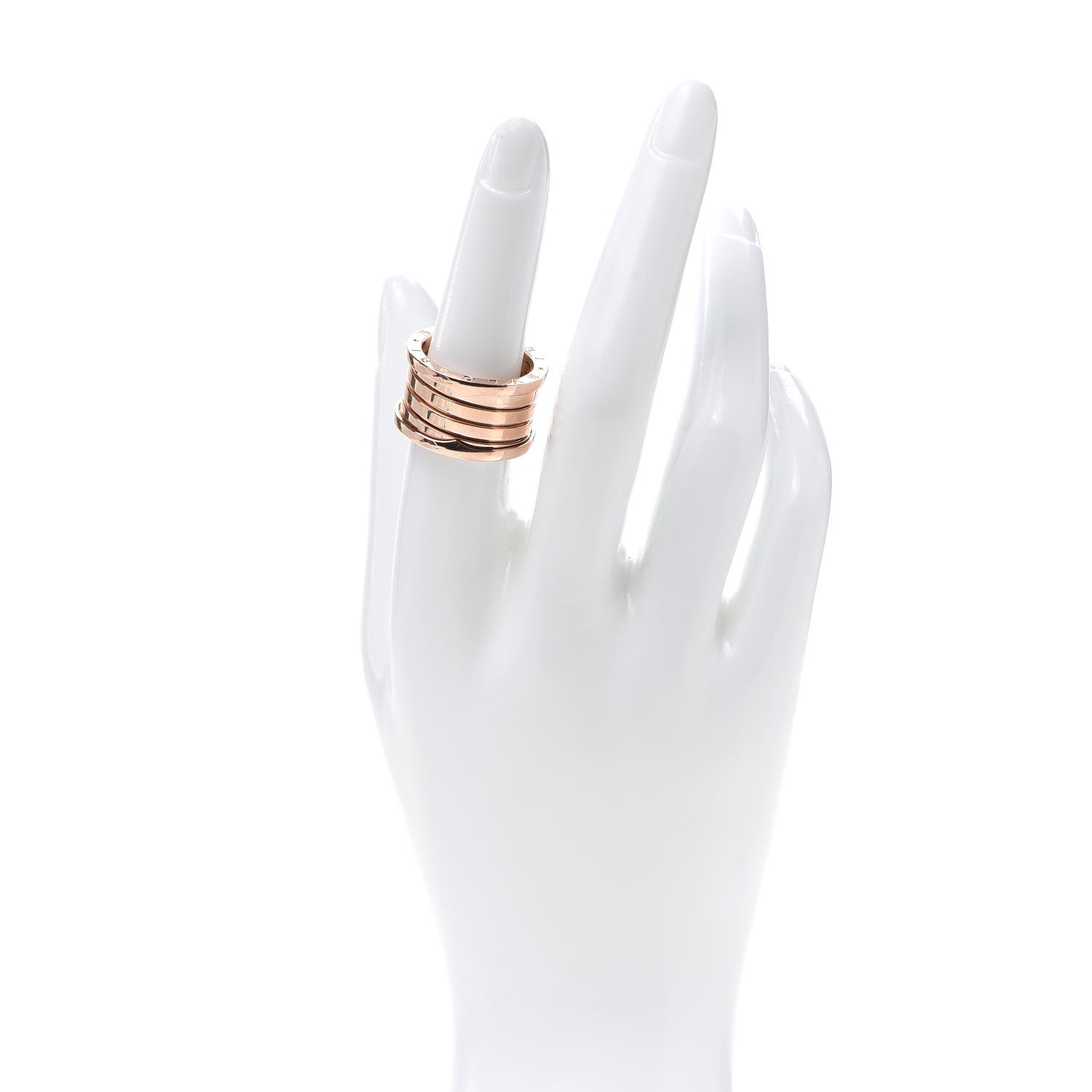 Bulgari 18K Rose Gold B.Zero1 Five-Band Anniversary Ring 56 7.5 2 of 7