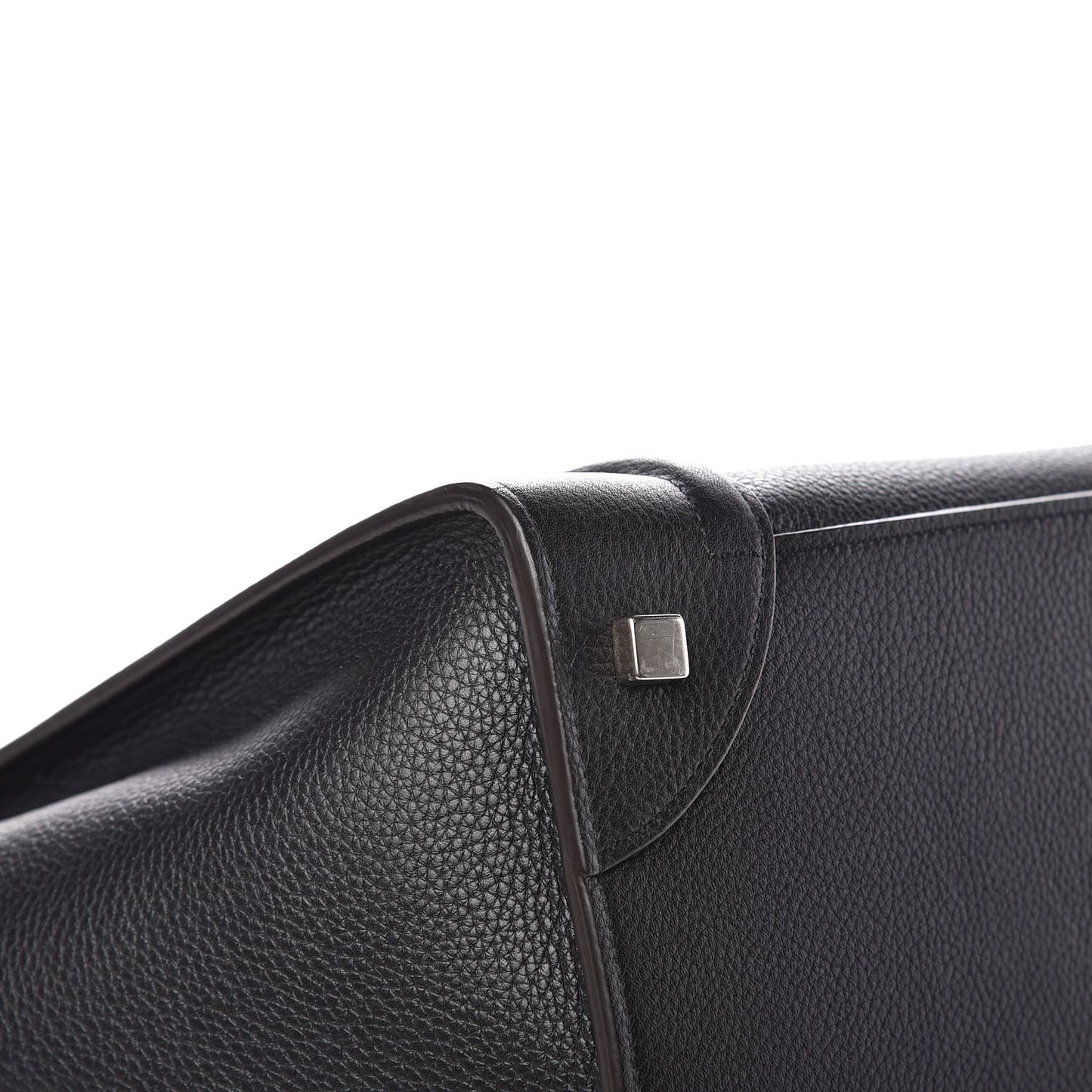 Drummed Calfskin Mini Luggage Black