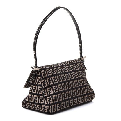 Fendi Zucchino Knit Mini Mama Baguette Black 4 of 10