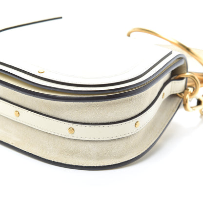Chloe Calfskin Suede Small Nile Bracelet Bag Off White 8 of 8