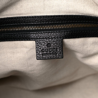 Gucci Pebbled Calfskin Ride Medium Top Handle Bag Black 6 of 11