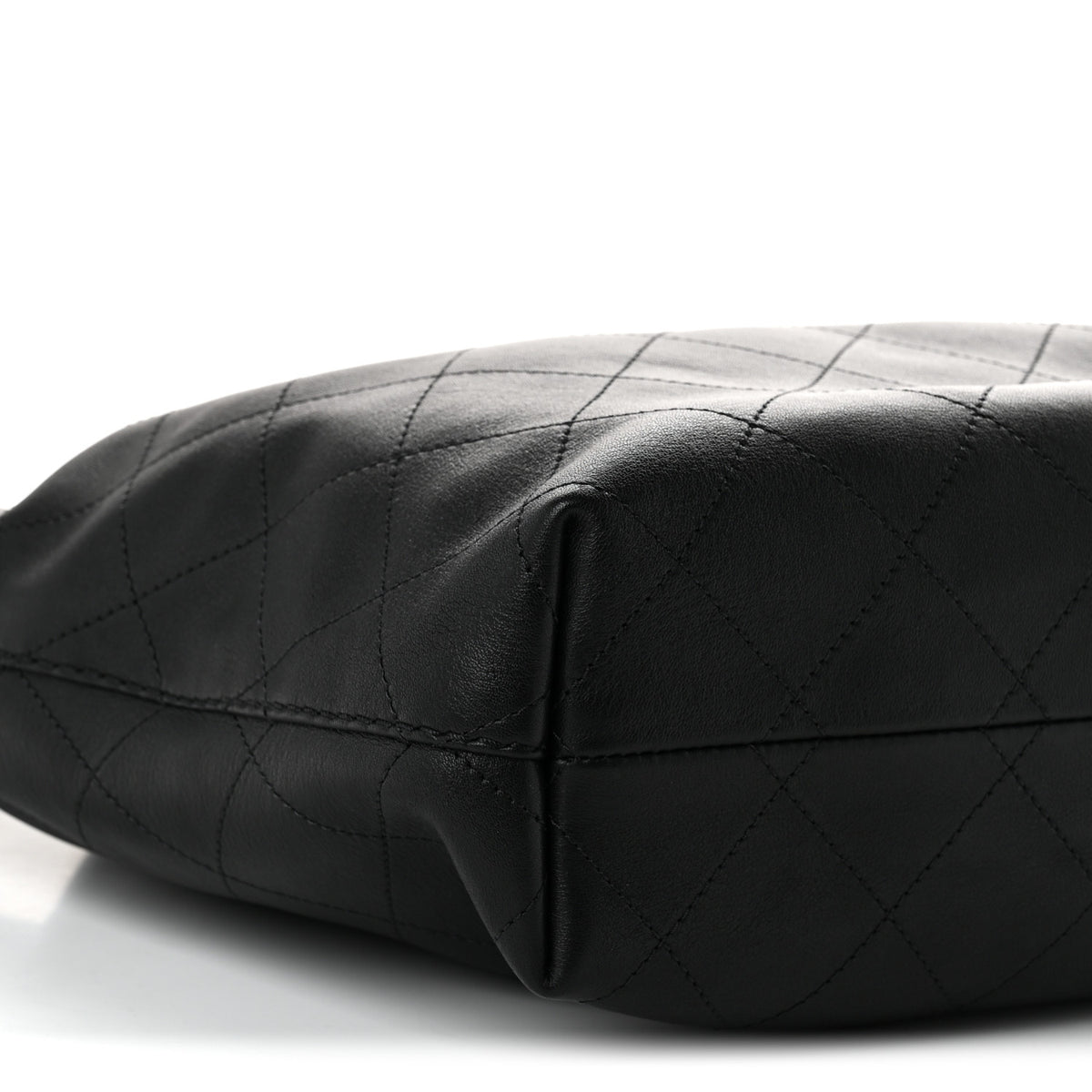 Calfskin Quilted Maxi Hobo Black