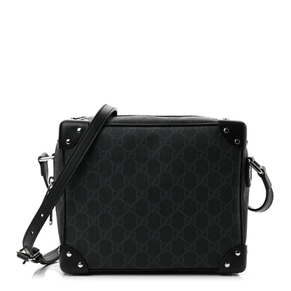 Gucci GG Supreme Monogram Selleria Calfskin Square Messenger Bag Black 1 of 10