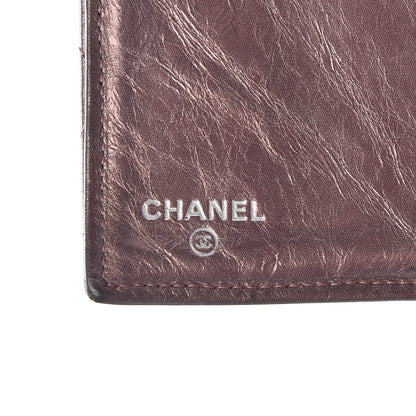 Chanel Metallic Aged Calfskin Quilted Reissue Long Flap Wallet Purple 6 of 12