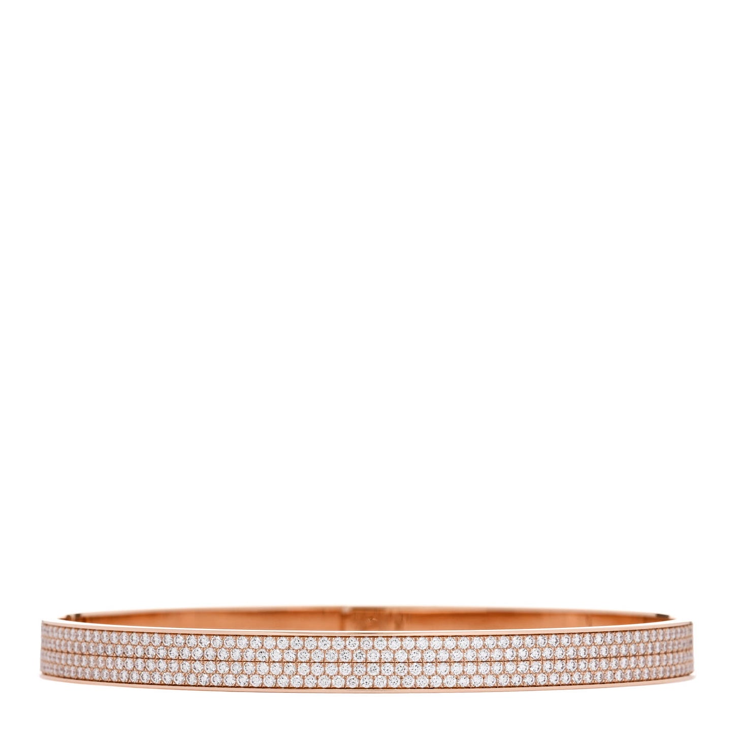 18K Rose Gold Diamond PM Kelly Full Pave Bracelet LG
