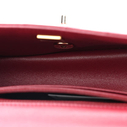 Chanel Lambskin Quilted Mini Rectangular Flap Burgundy 5 of 10