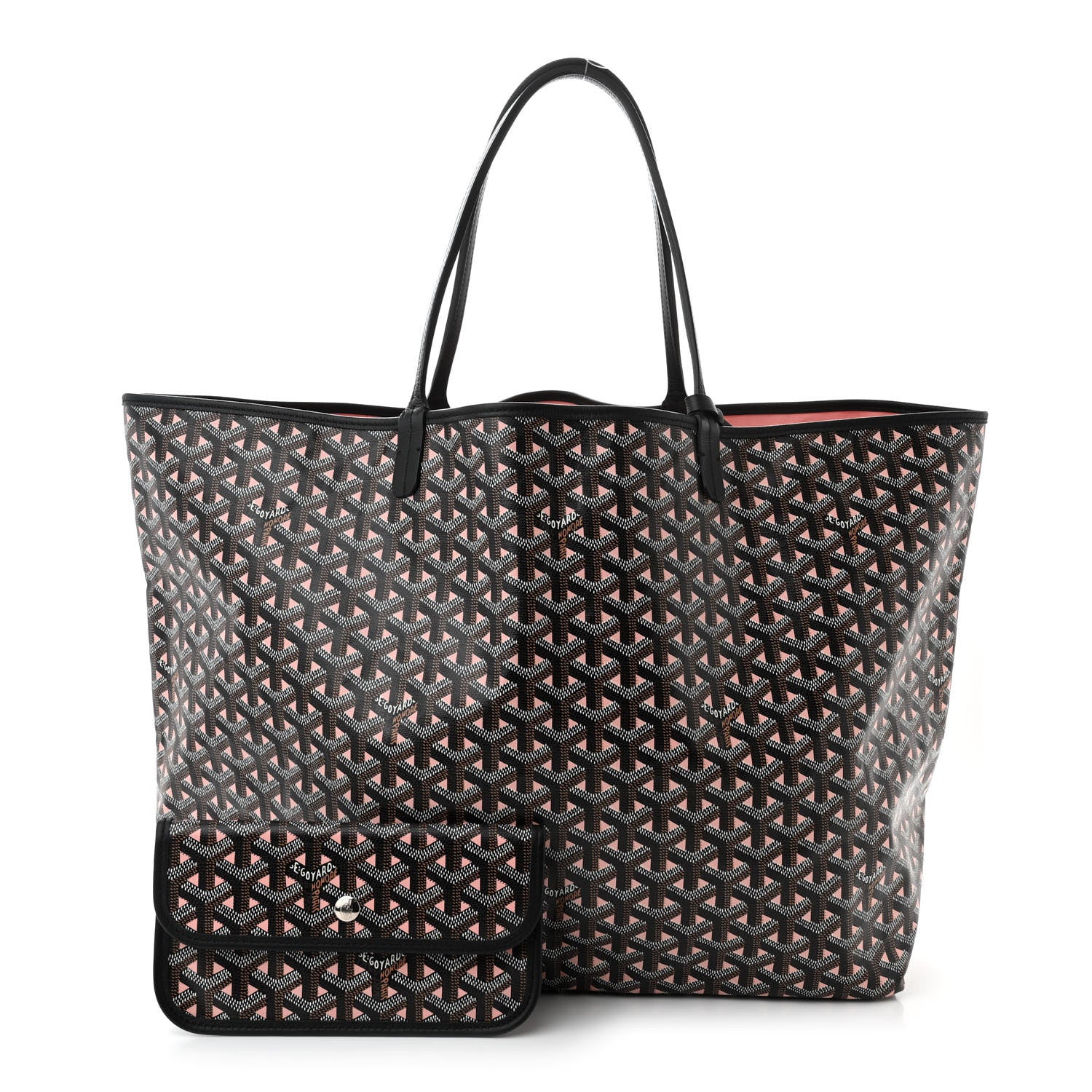Goyard Goyardine Saint Louis Claire Voie GM Black Pink 3 of 11