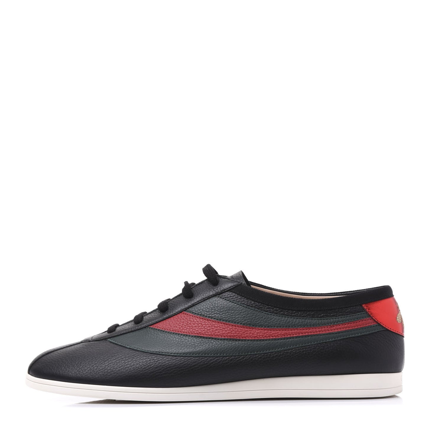 Calfskin Mens Web Falacer Sneakers 10.5 Black
