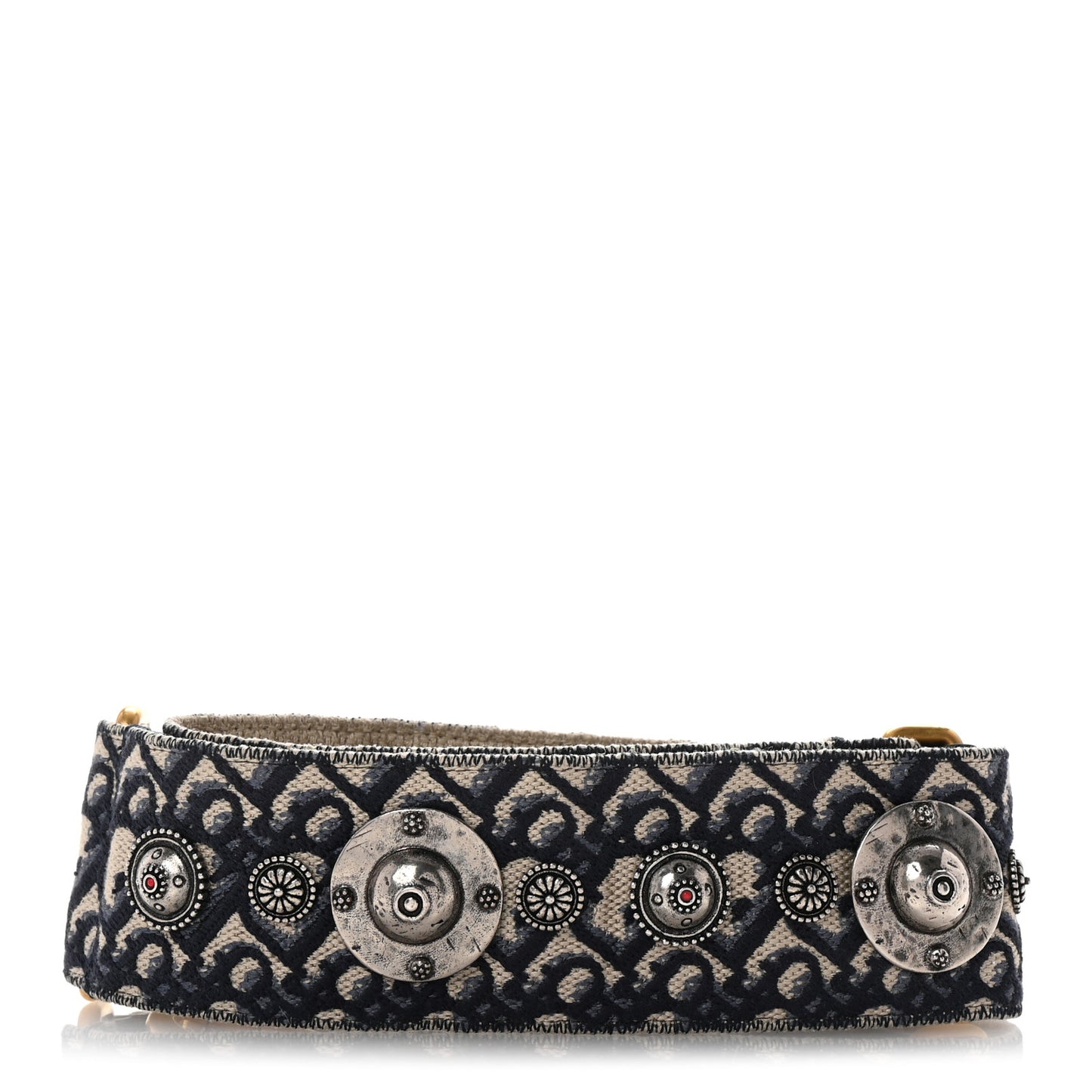 Oblique Studded Shoulder Strap Blue