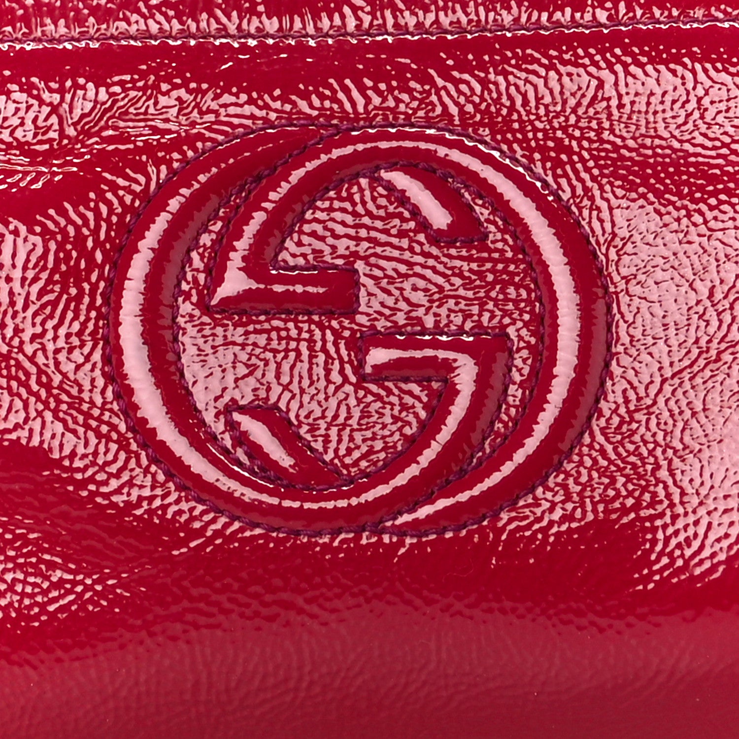Gucci Soft Patent Soho Cosmetic Case Bright Bougainvillea 8 of 10