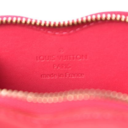 Louis Vuitton Vernis Heart Coin Purse Rose Pop 6 of 9