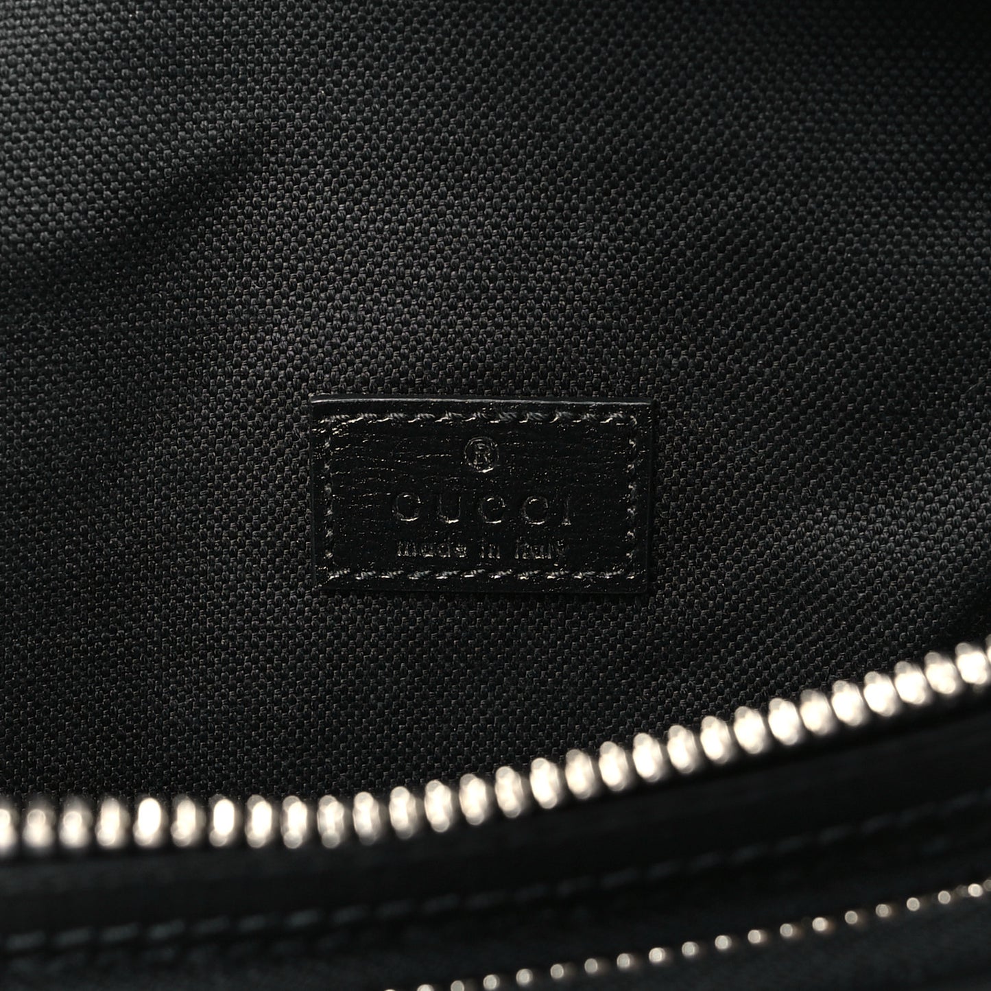 GG Supreme Monogram Textured Calfskin Retro Interlocking G Belt Bag Black