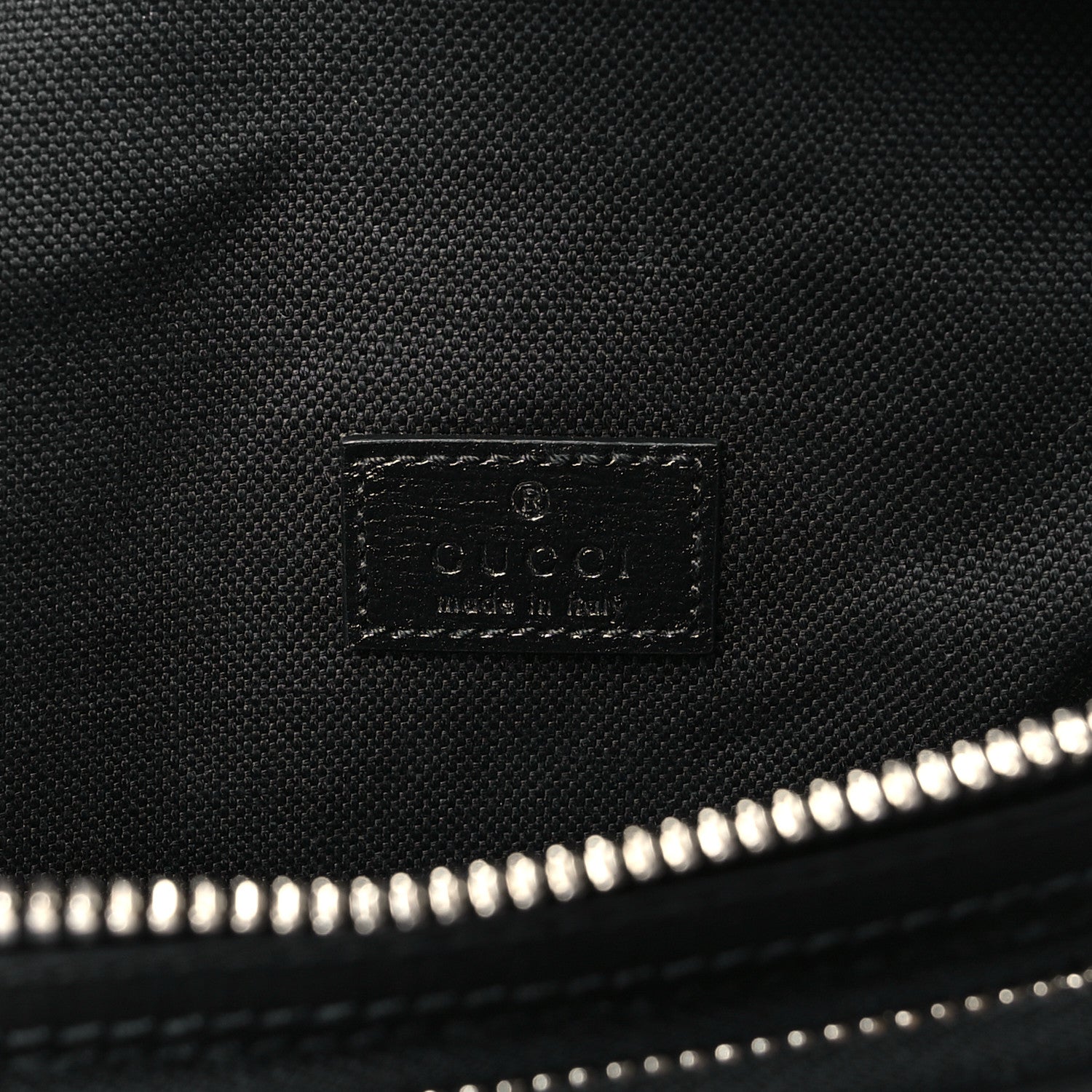 Gucci GG Supreme Monogram Textured Calfskin Retro Interlocking G Belt Bag Black 6 of 11