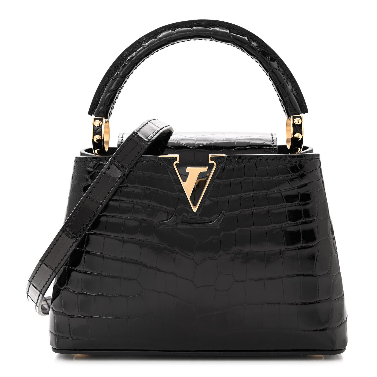 Louis Vuitton Crocodile Mini Capucines Black 1 of 10