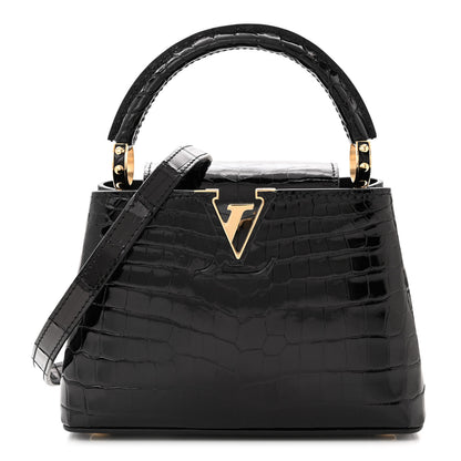 Louis Vuitton Crocodile Mini Capucines Black 1 of 10